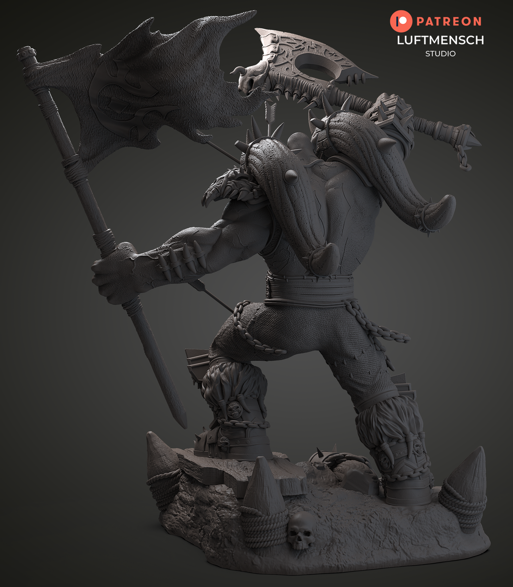 Garrosh Hellscream Horde Flag Luftmensch 3D STL