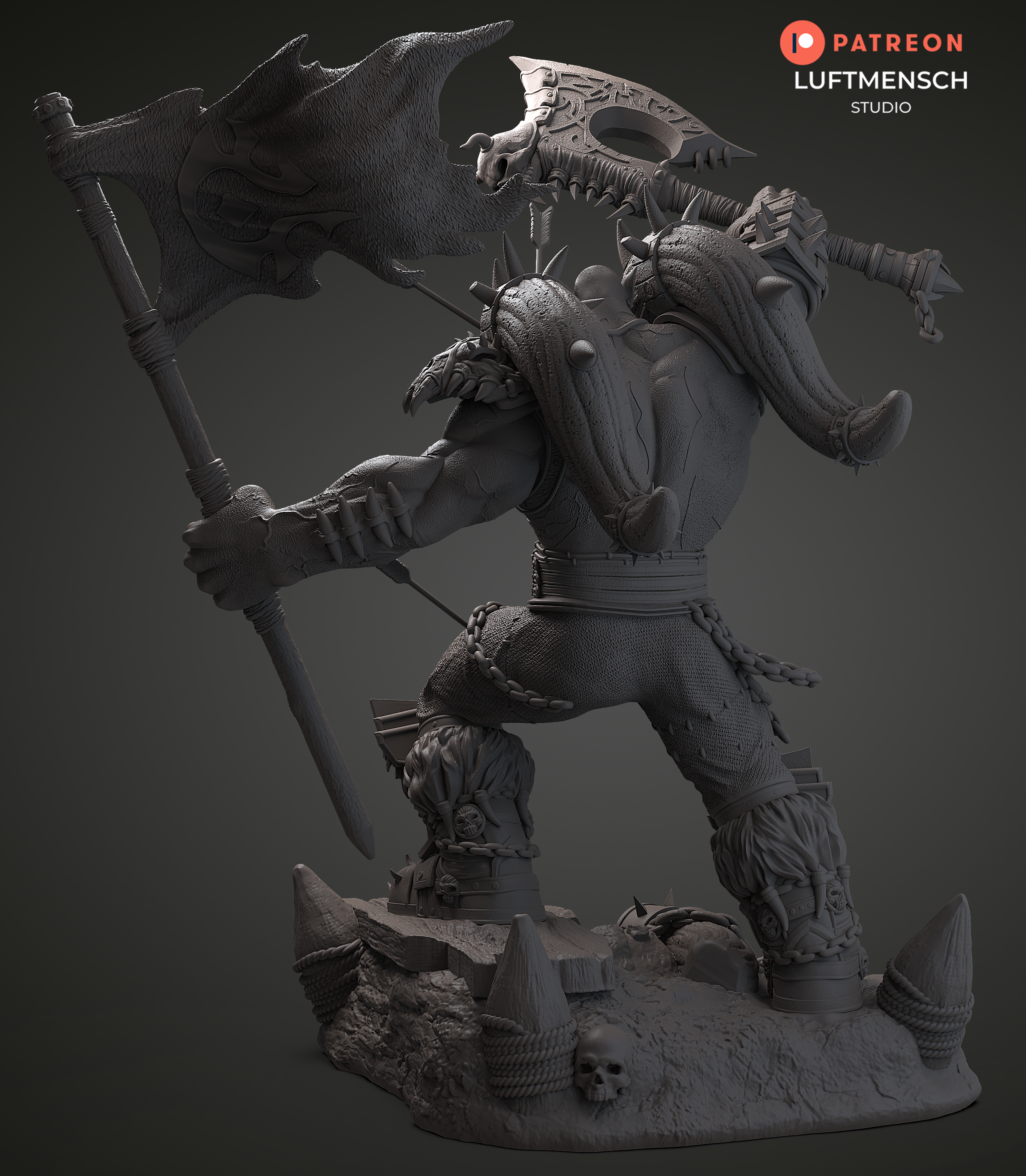 Garrosh Hellscream Horde Flag Luftmensch 3D STL