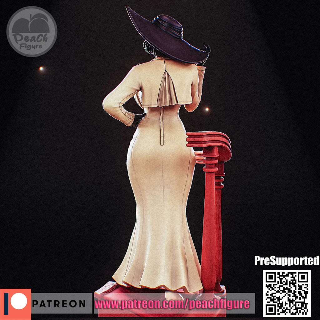 Lady Dimitrescu Resident Evil Peach figure 3D STL