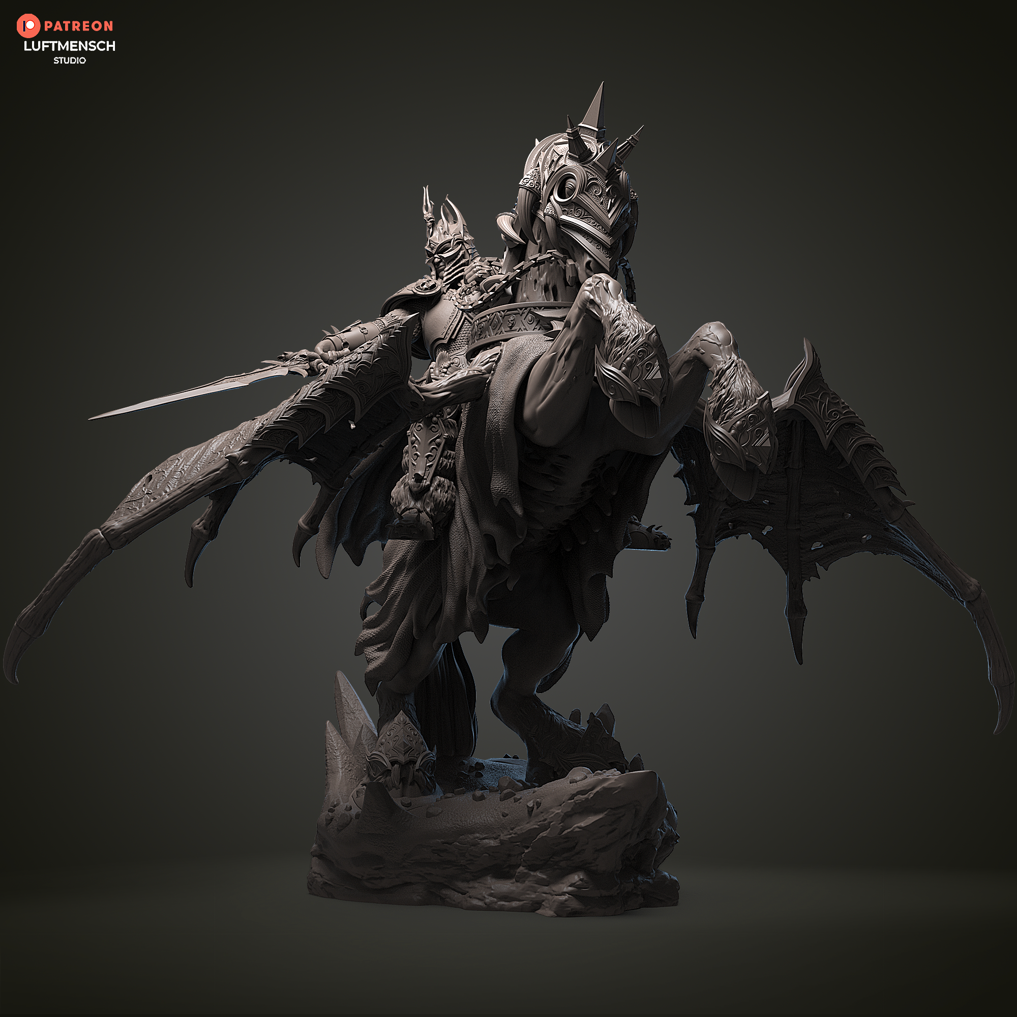 Invincible Lich King Arthas Luftmensch 3D STL