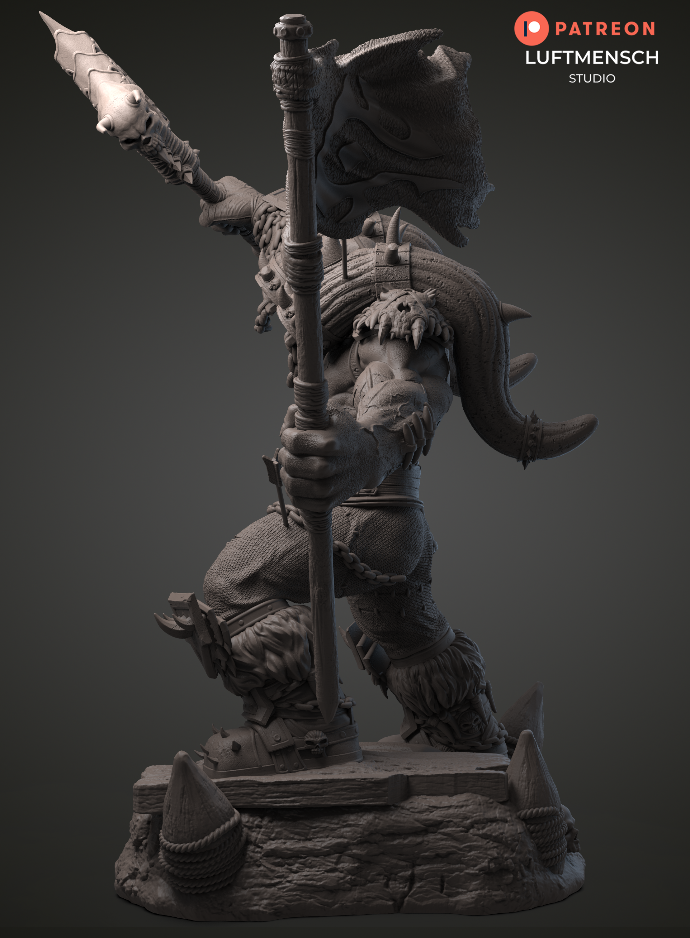 Garrosh Hellscream Horde Flag Luftmensch 3D STL