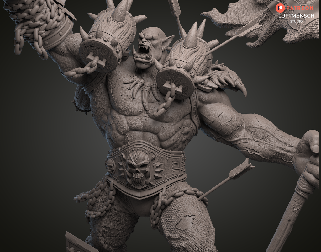 Garrosh Hellscream Horde Flag Luftmensch 3D STL