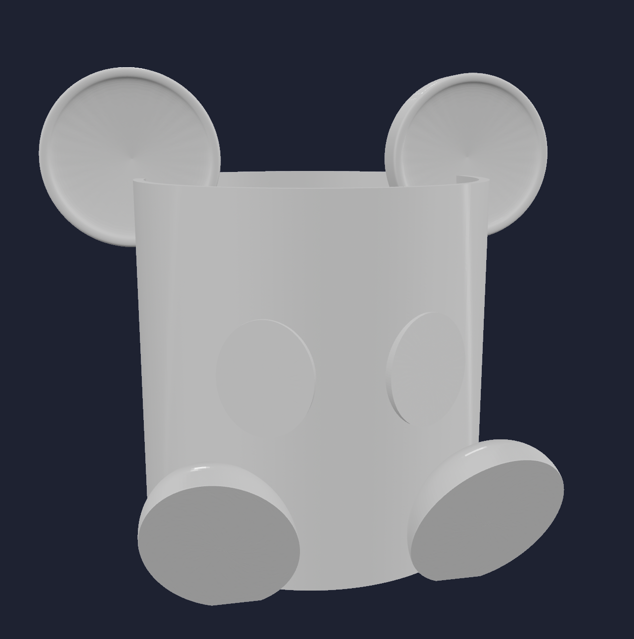 Mickey Mouse saksı kalemlik pot 3D STL