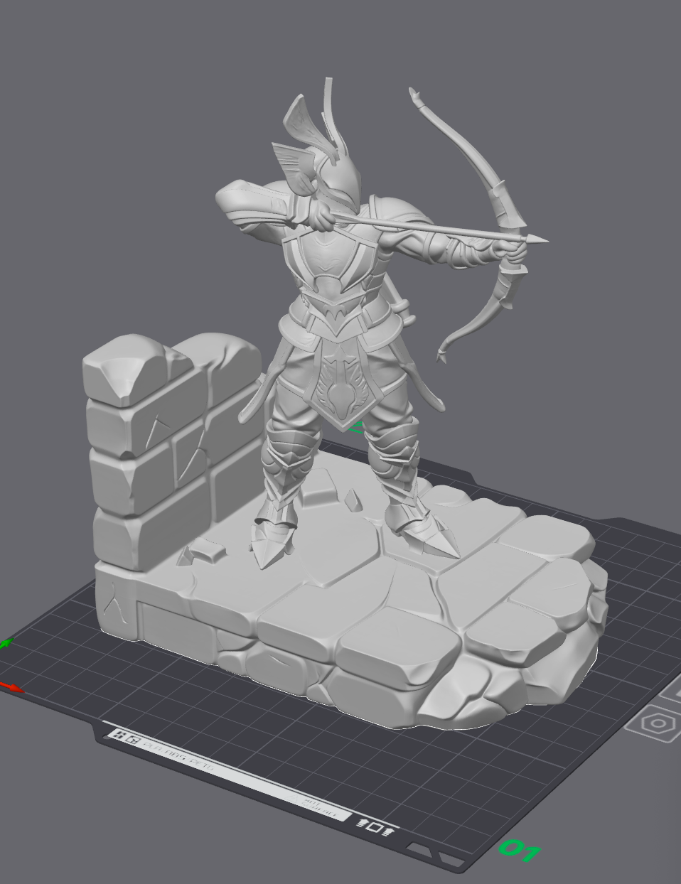 Gryphon armor Okcu Knight online 3D STL