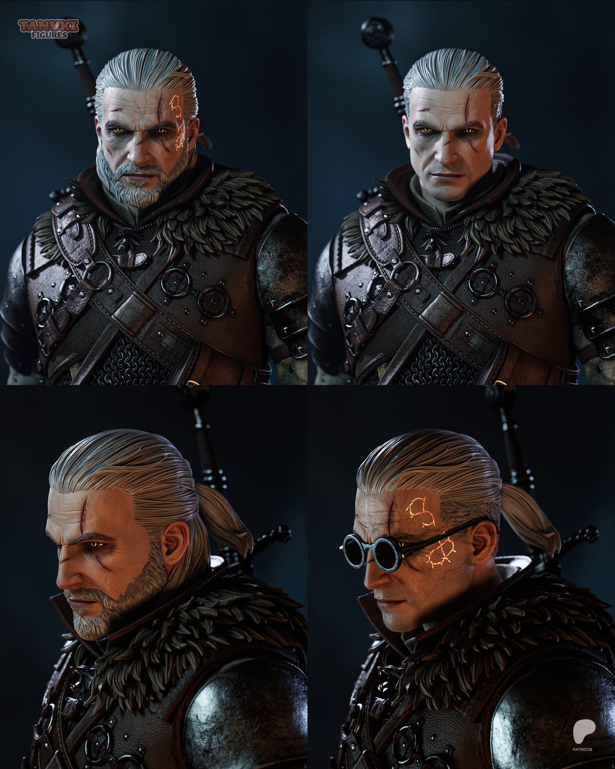 Geralt of Rivia Witcher3 Tanuki Monster 3D STL