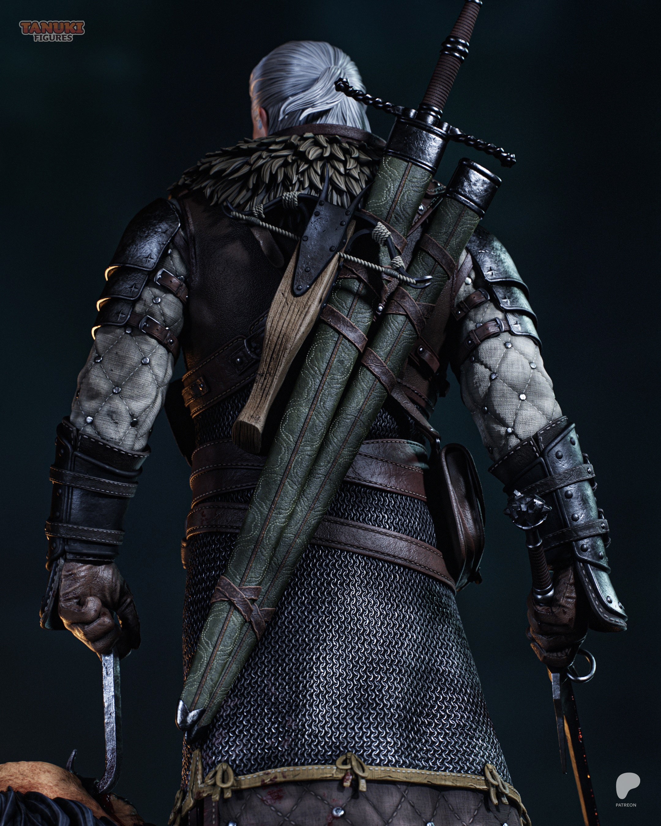 Geralt of Rivia Witcher3 Tanuki Monster 3D STL