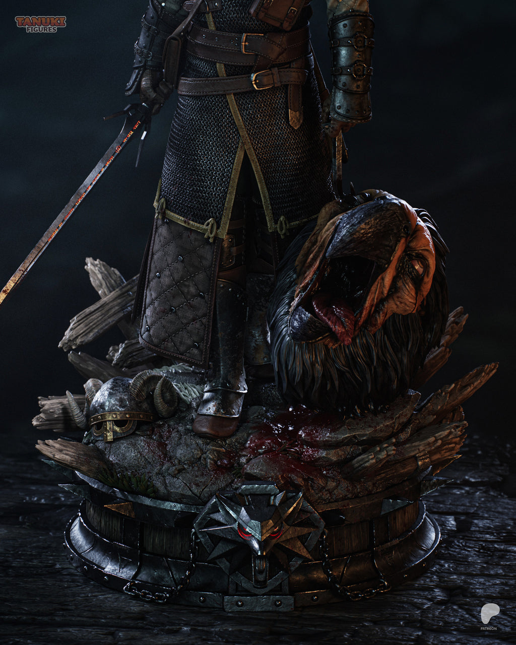 Geralt of Rivia Witcher3 Tanuki Monster 3D STL