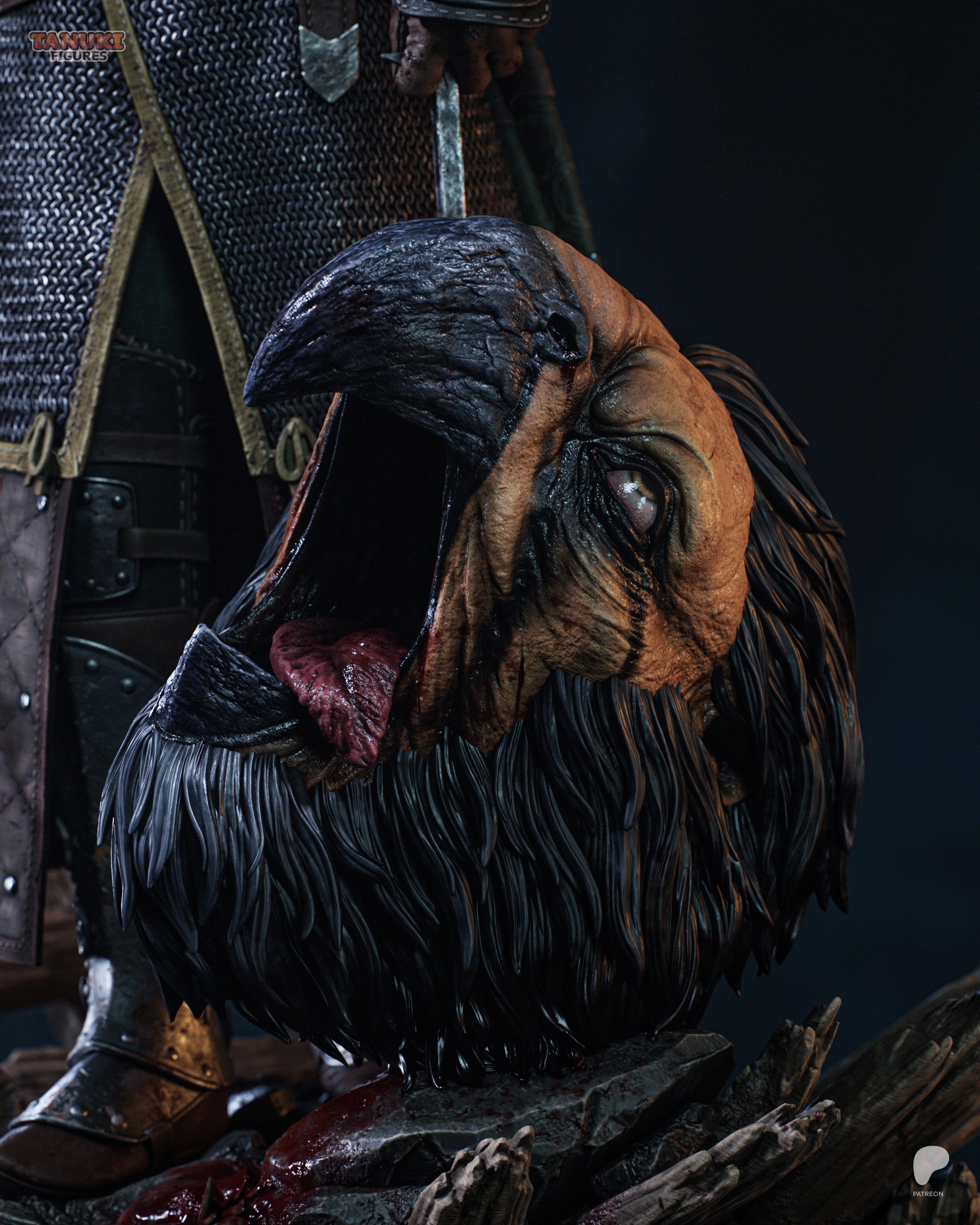 Geralt of Rivia Witcher3 Tanuki Monster 3D STL