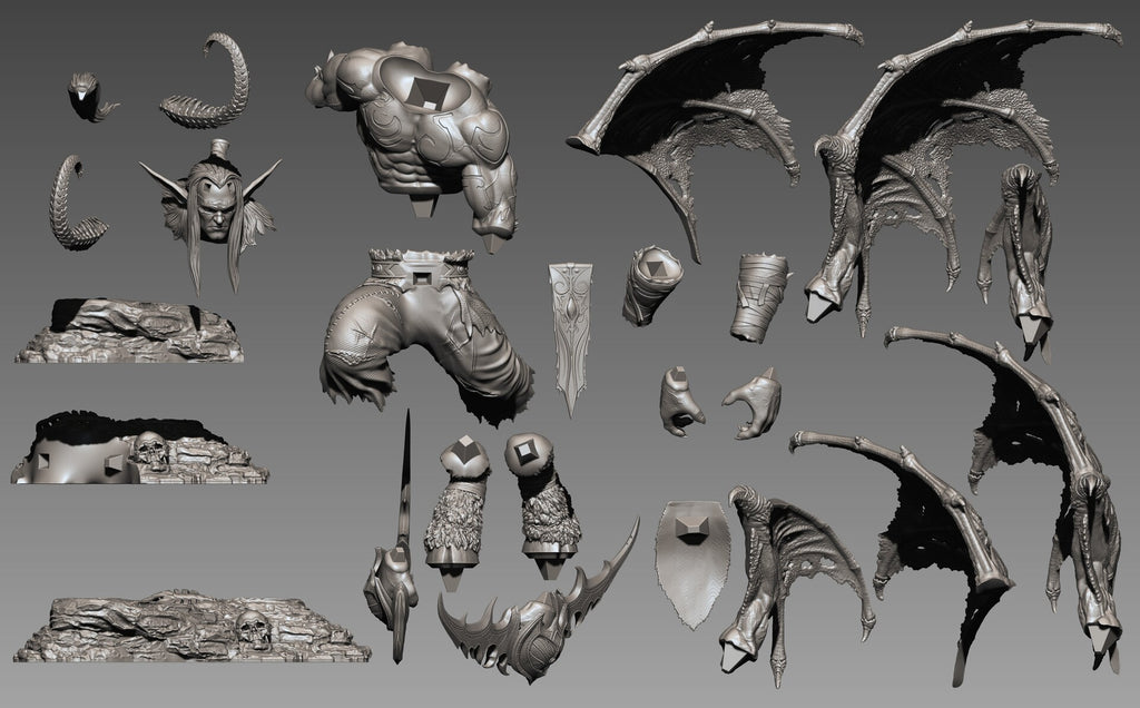 İllidan Stormrage World of Warcraft WoW Luftmensch 3D STL
