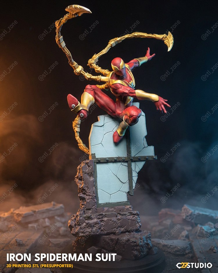 Iron Spiderman Suit Marvel 3D STL
