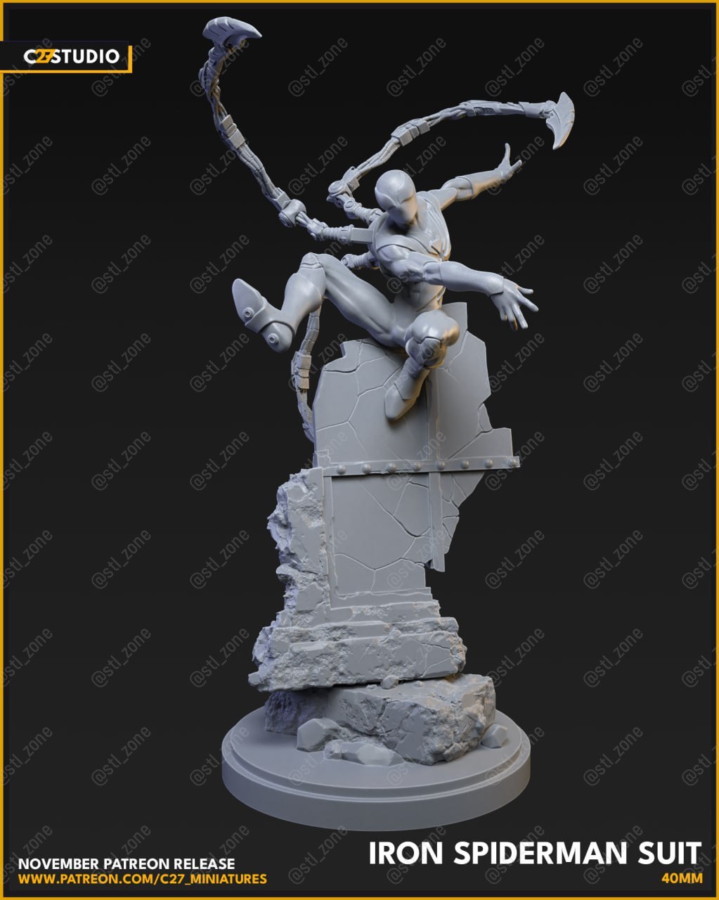 Iron Spiderman Suit Marvel 3D STL