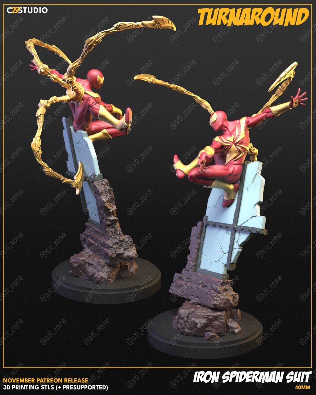 Iron Spiderman Suit Marvel 3D STL