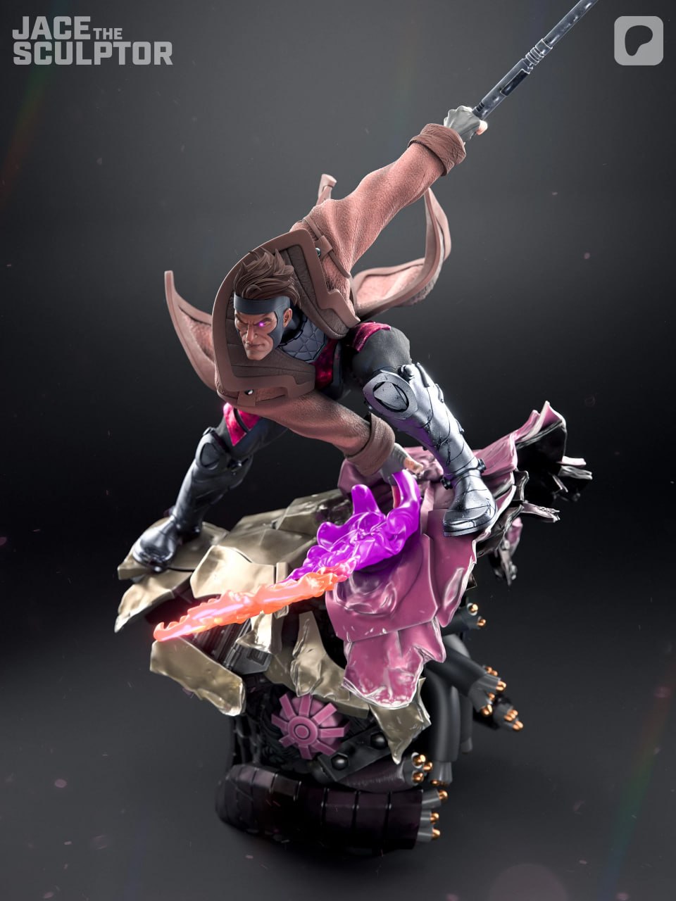 Gambit X-Men Jace Sculptor 3D STL