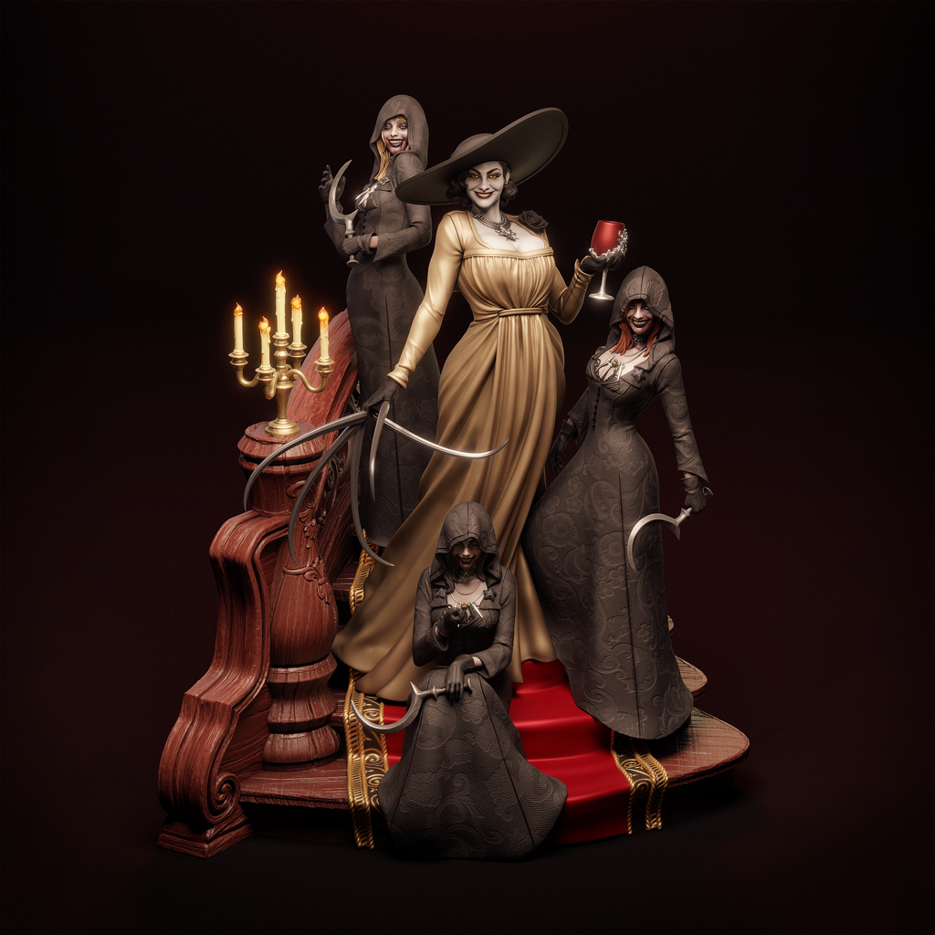 Dimitrescu Sisters Resident evil Cassandra Bela CA 3D STL