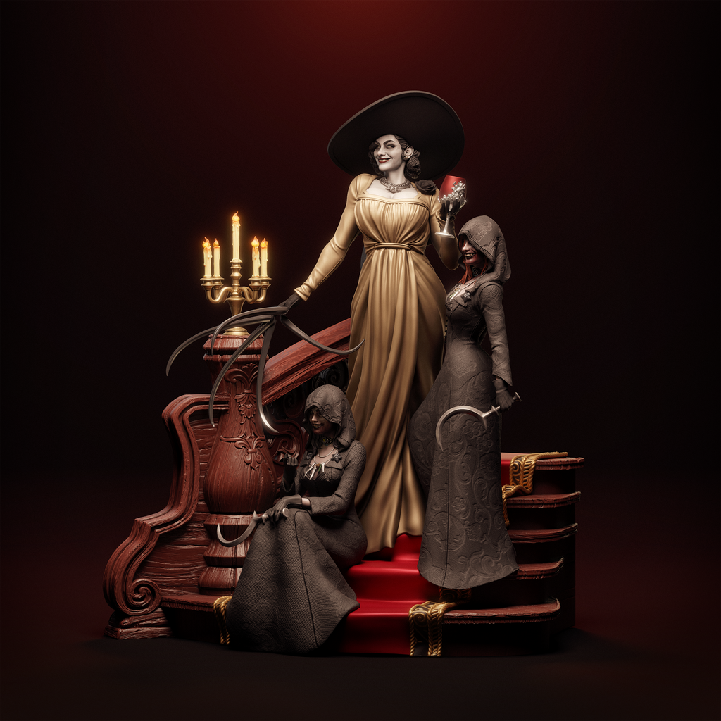 Dimitrescu Sisters Resident evil Cassandra Bela CA 3D STL