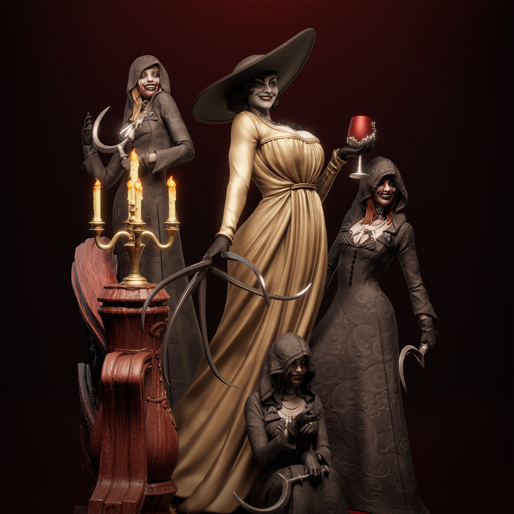 Dimitrescu Sisters Resident evil Cassandra Bela CA 3D STL
