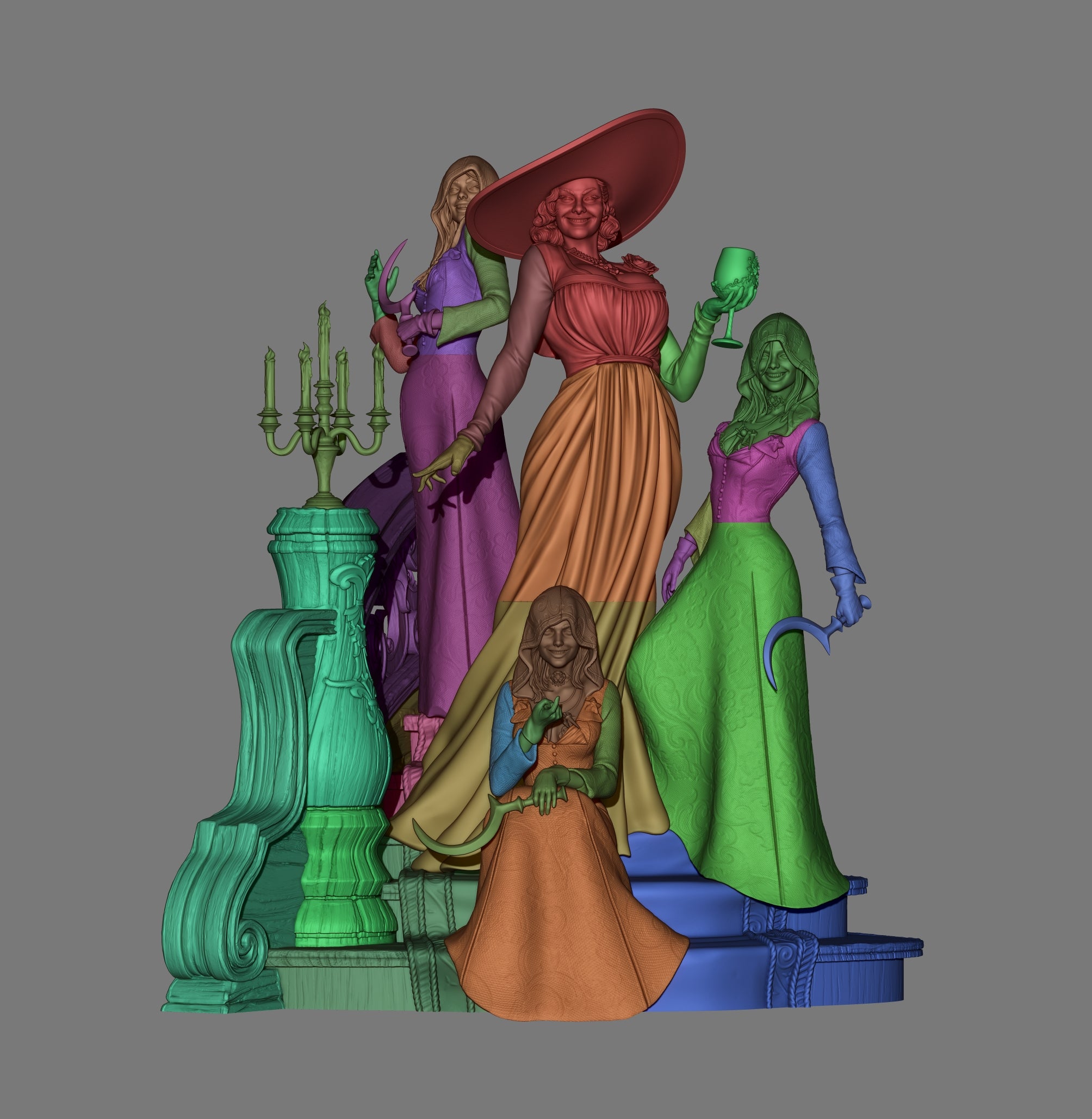 Dimitrescu Sisters Resident evil Cassandra Bela CA 3D STL