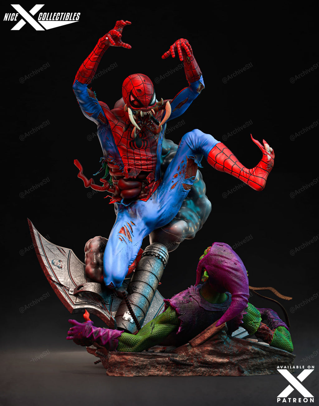 Zombie Spiderman Nice Collectibles Marvel 3D STL