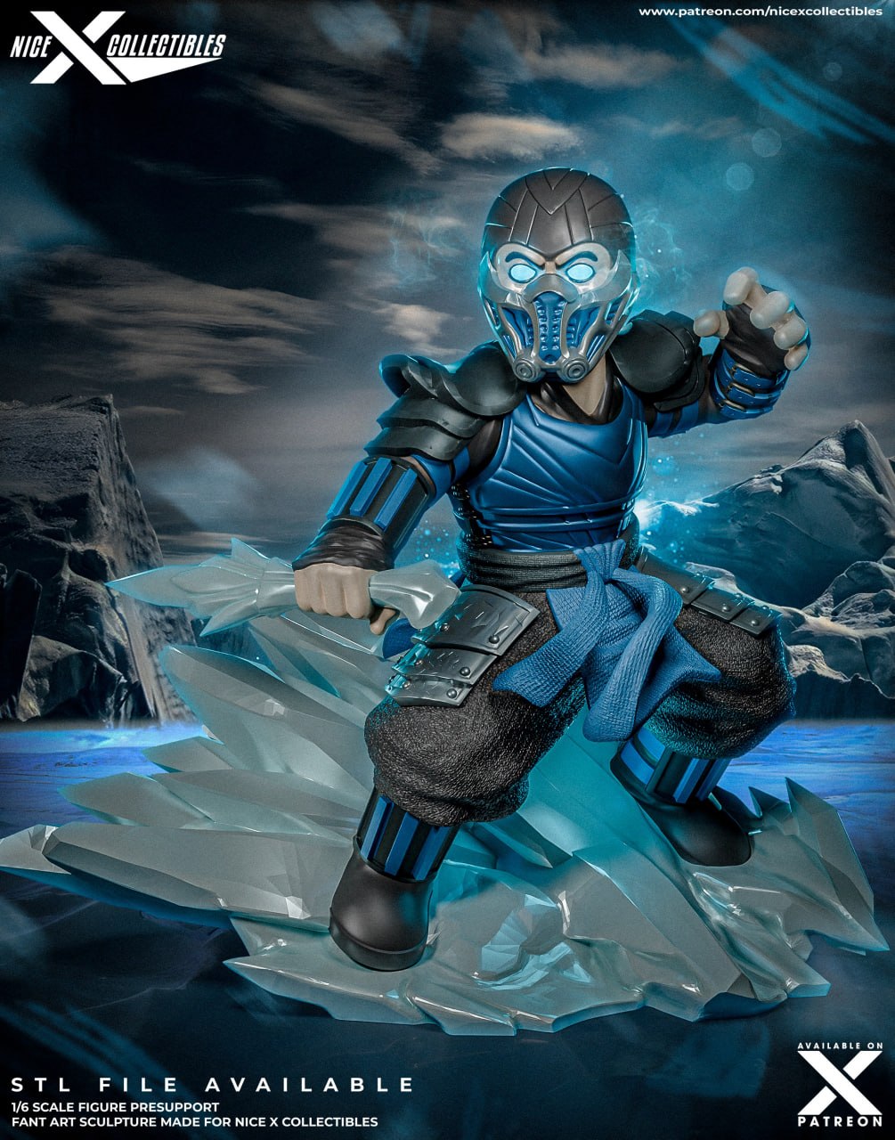 Sub Zero Chibi Nice Collectibles Mortal Kombat 3D STL