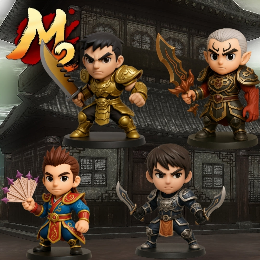 Metin2 chibi dörtlü paket Savaşçı Sura Şaman Ninja 3D STL