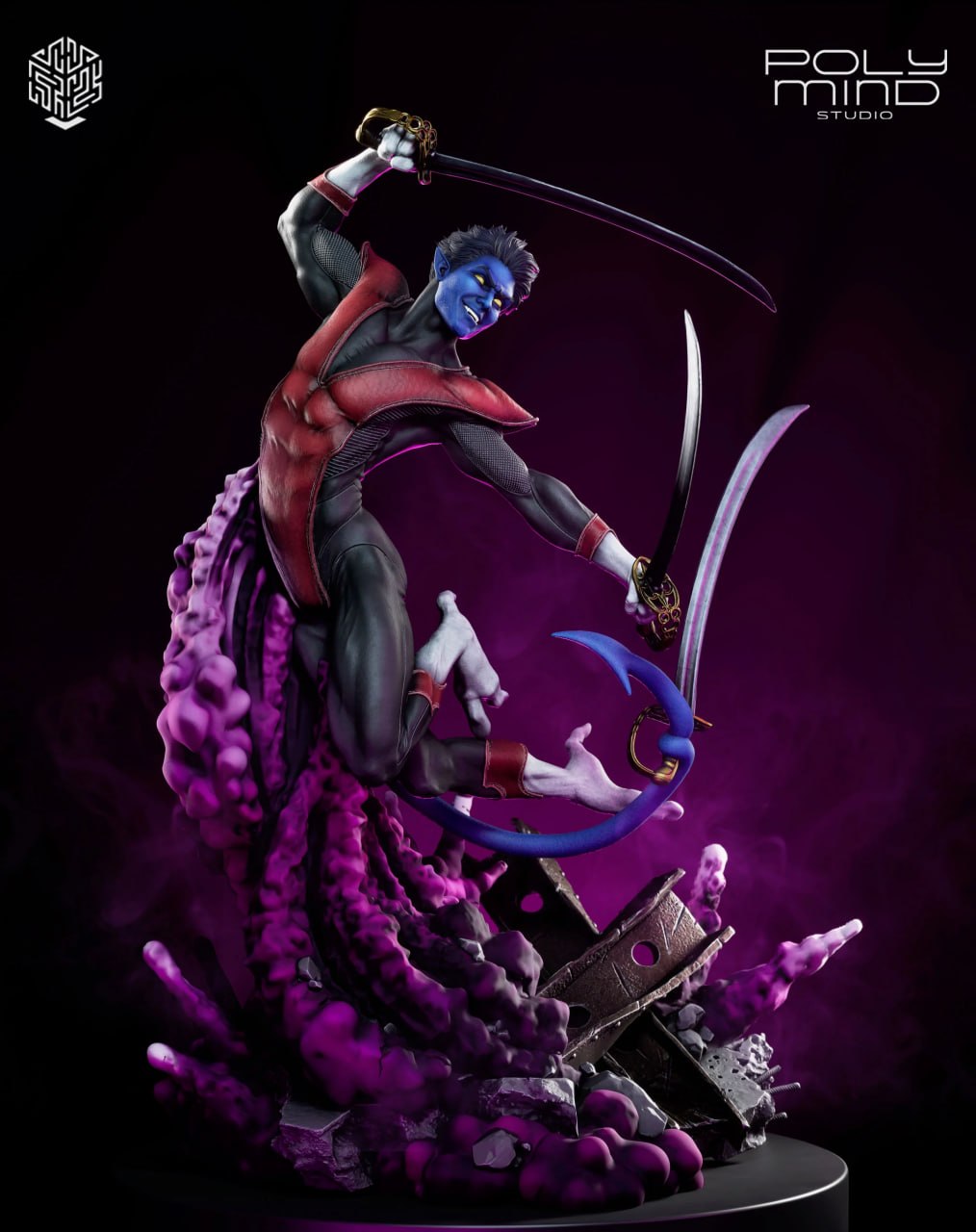 Nightcrawler X-Men Marvel PolyMind 3D STL