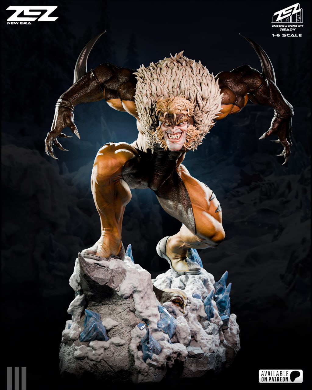 Sabertooth v1 Marvel Zez Studios 3D STL