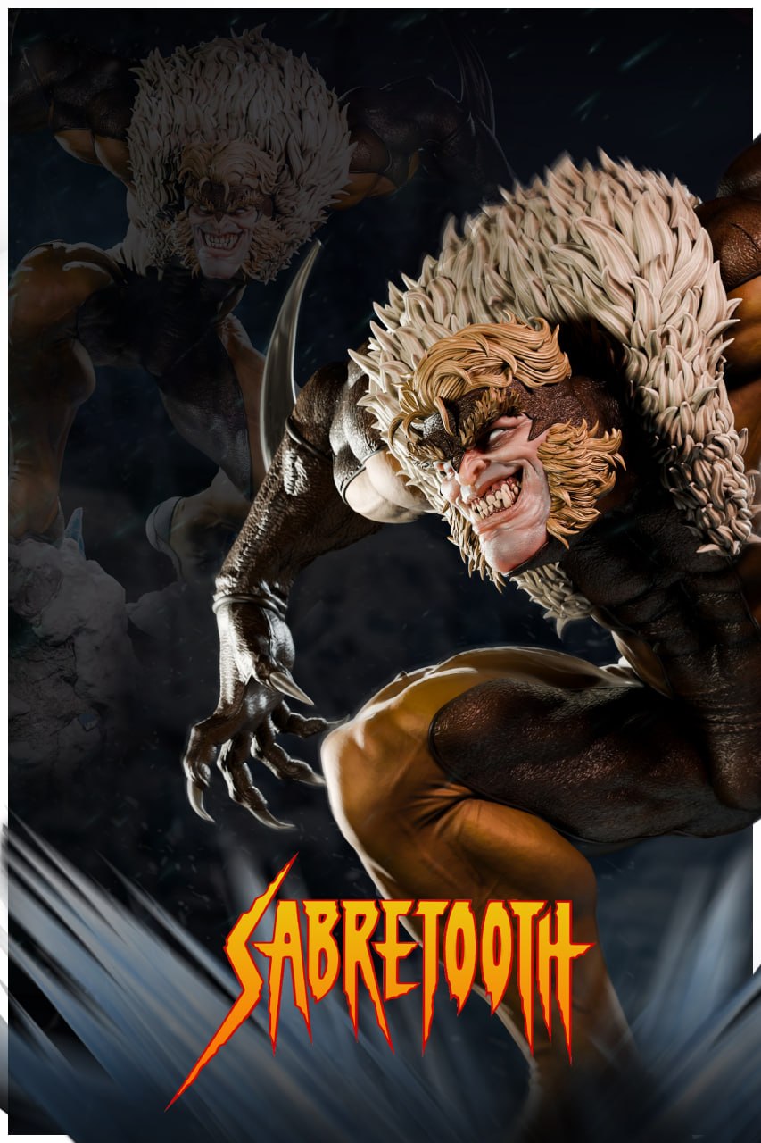 Sabertooth v1 Marvel Zez Studios 3D STL