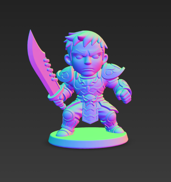 Metin 2 Chibi Savaşçı 3D STL