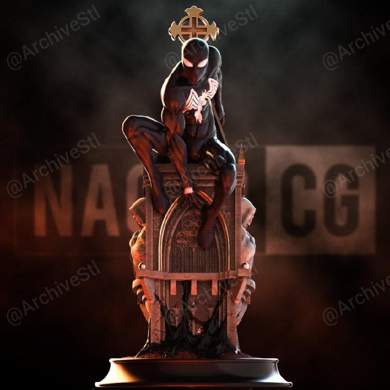 Spiderman Symbiote Statue Marvel 3D STL