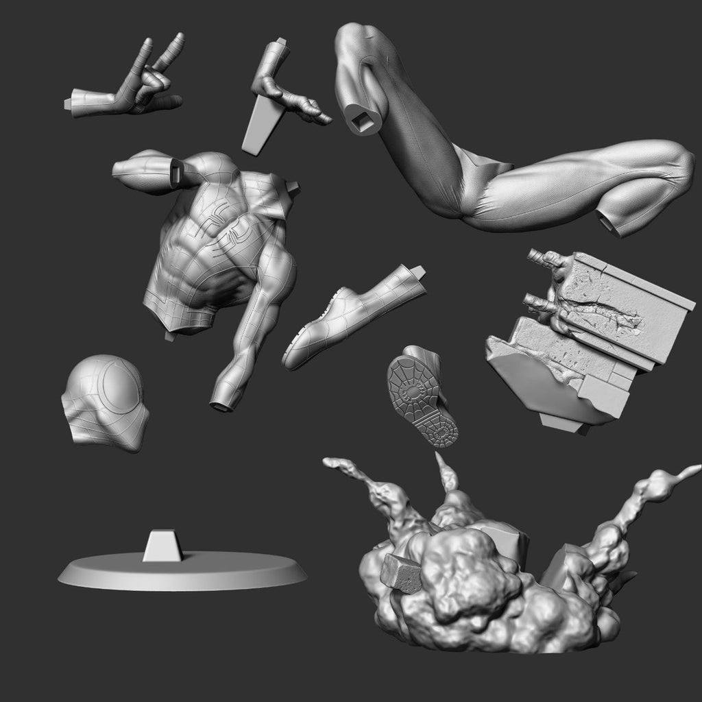 Spiderman Comic Diorama Marvel 3D STL