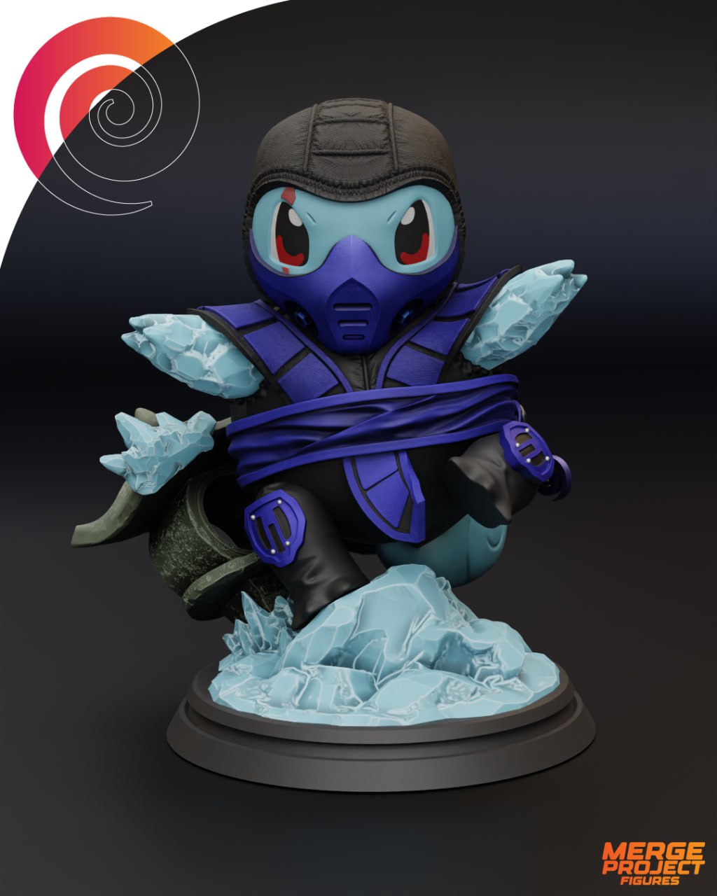 Squirtle Sub Zero Mortal Kombat Pokemon 3D STL
