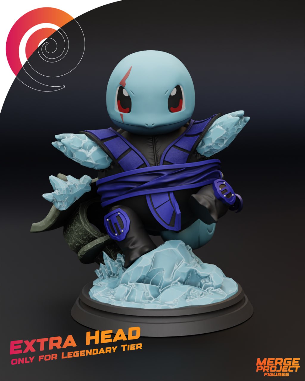 Squirtle Sub Zero Mortal Kombat Pokemon 3D STL