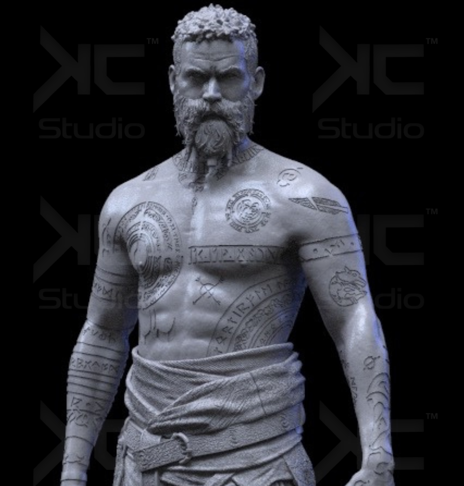 Baldur God of War 3D STL
