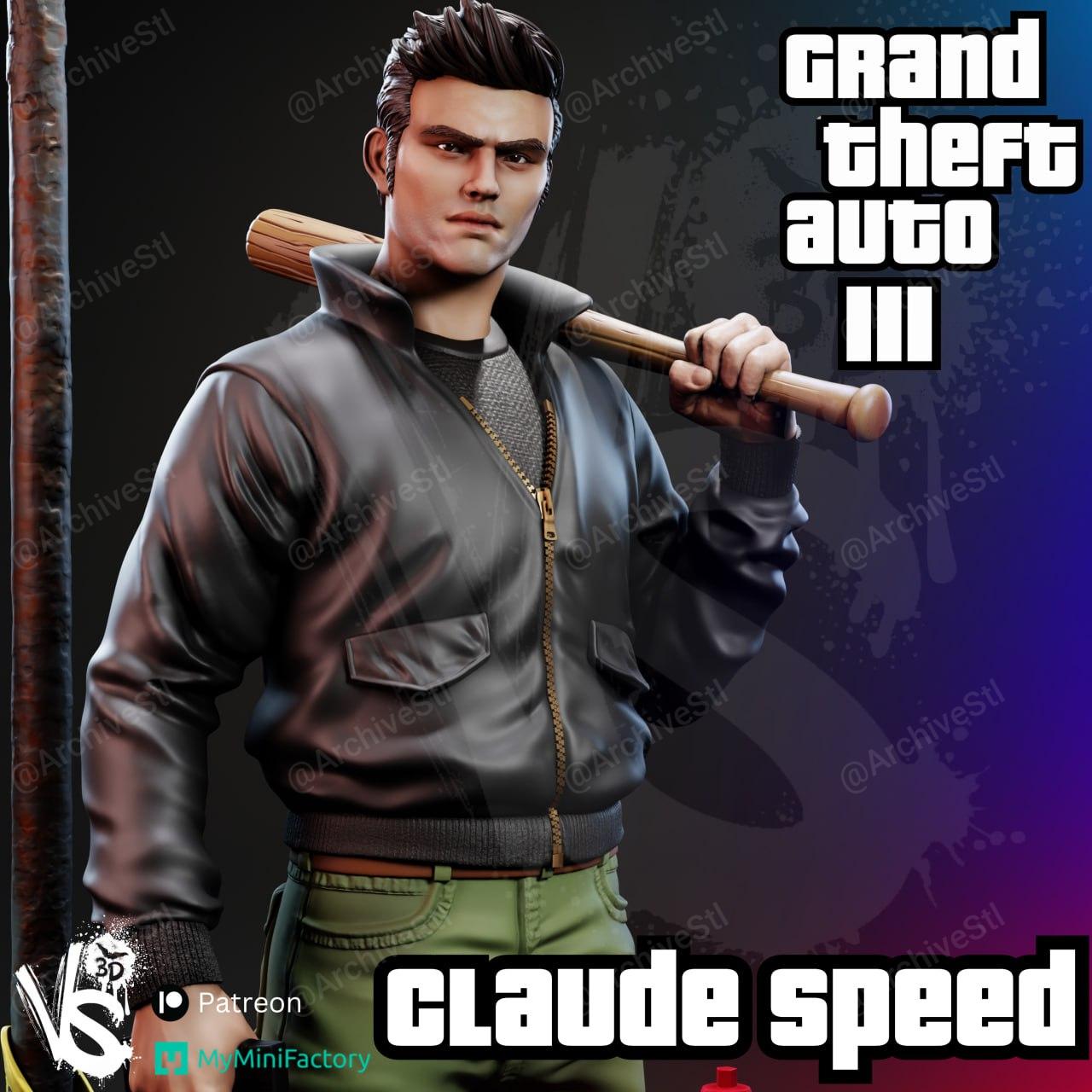 GTA 3 Claude Speed Grand Theft Auto III 3D STL