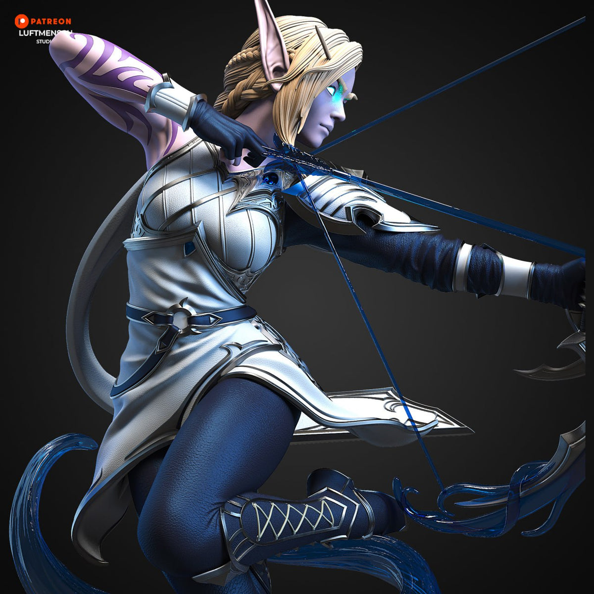 Alleria Windrunner Midgnight World of Warcraft WoW 3D STL