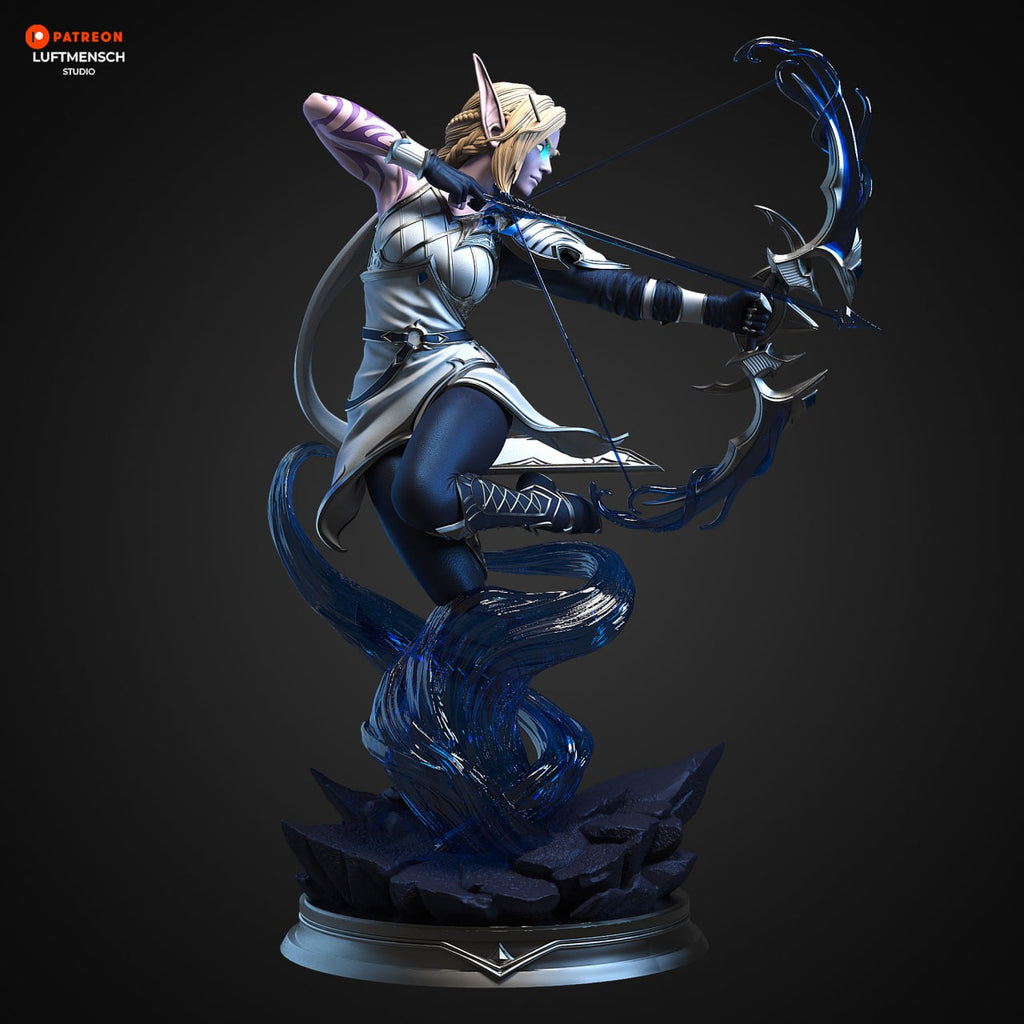 Alleria Windrunner Midgnight World of Warcraft WoW 3D STL