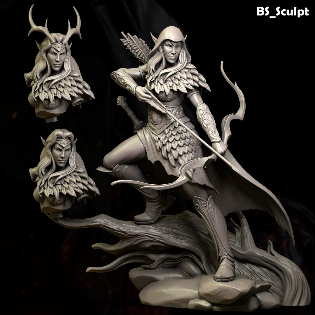 Alleria Windrunner Forest Archer World of Warcraft 3D STL