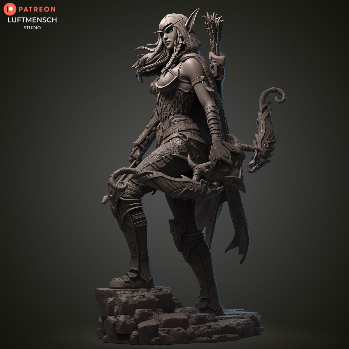 Alleria Windrunner Warcraft 3 Luftmensch World of Warcraft 3D STL