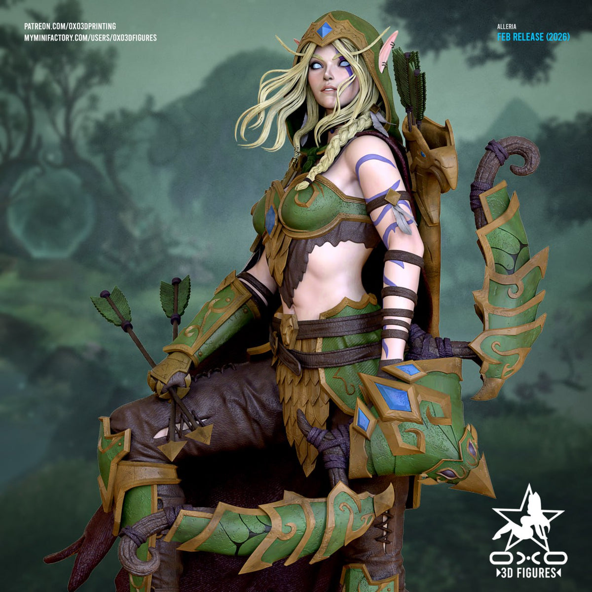 Alleria Windrunner Oxo3D World of Warcraft 3D STL