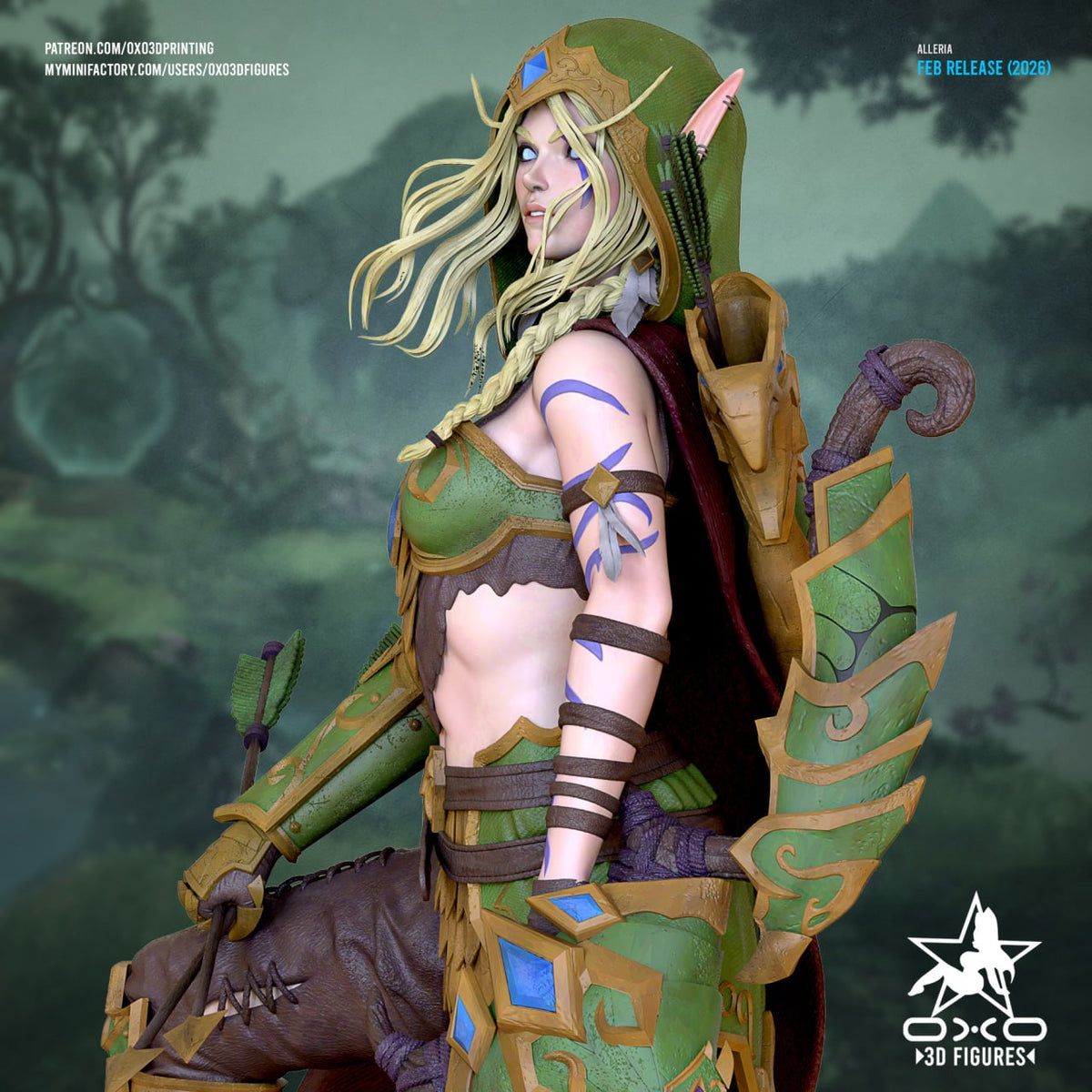 Alleria Windrunner Oxo3D World of Warcraft 3D STL