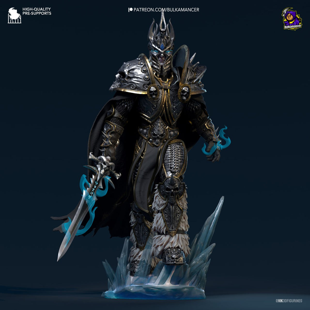 Arthas Lich King Bulkamancer World of Warcraft 3D STL