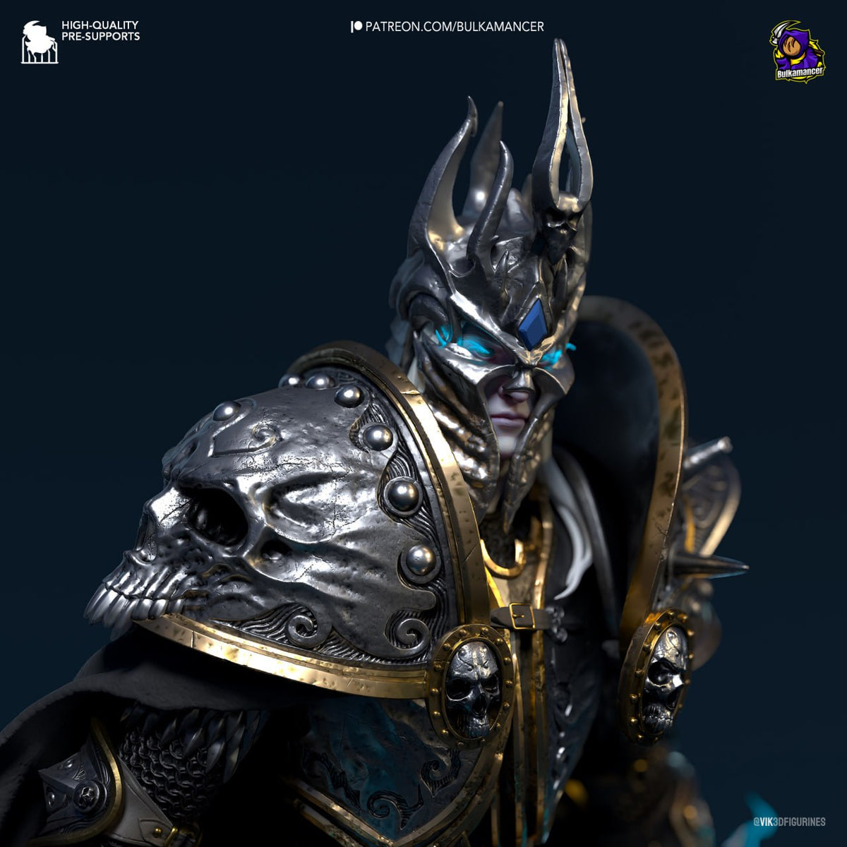 Arthas Lich King Bulkamancer World of Warcraft 3D STL