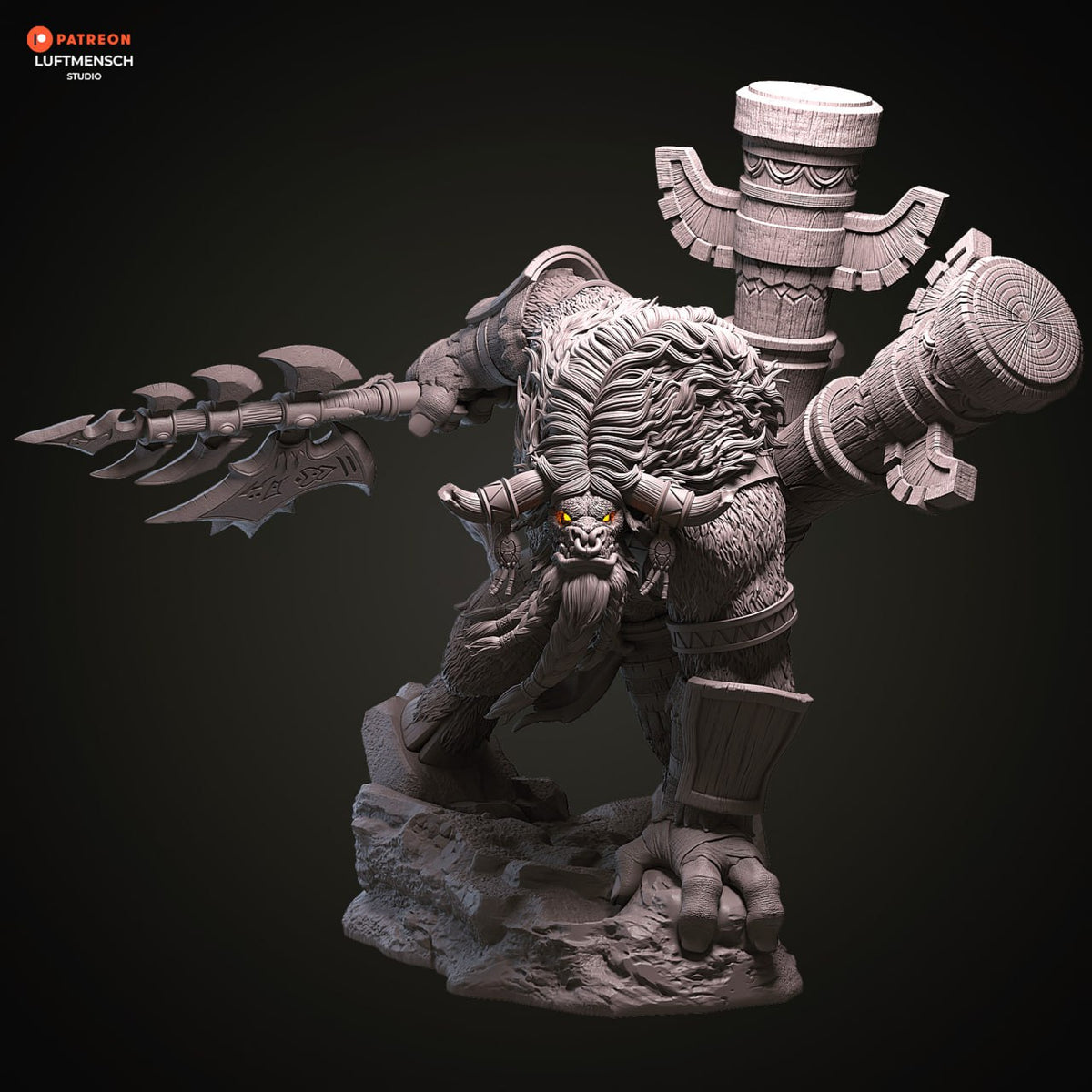 Cairne Bloodhoof Luftmensch World of Warcraft 3D STL