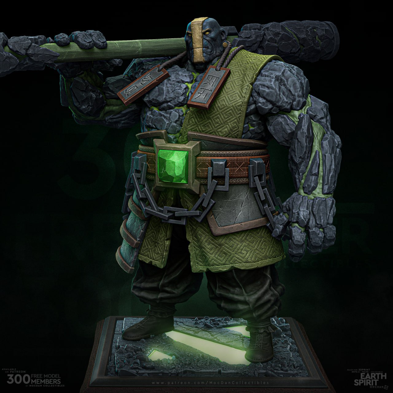 Earth Spirit Dota2 3D STL