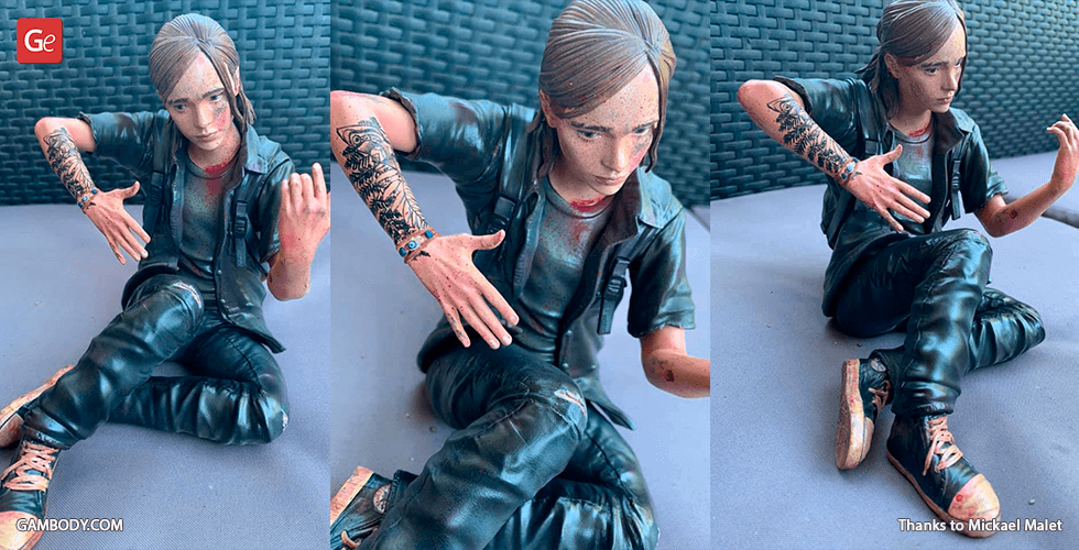 Ellie with guitar The last of us 3D STL