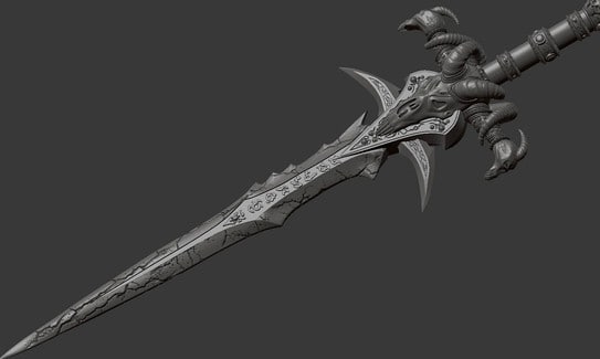 Frostmourne sword Lich King World of Warcraft 3D STL