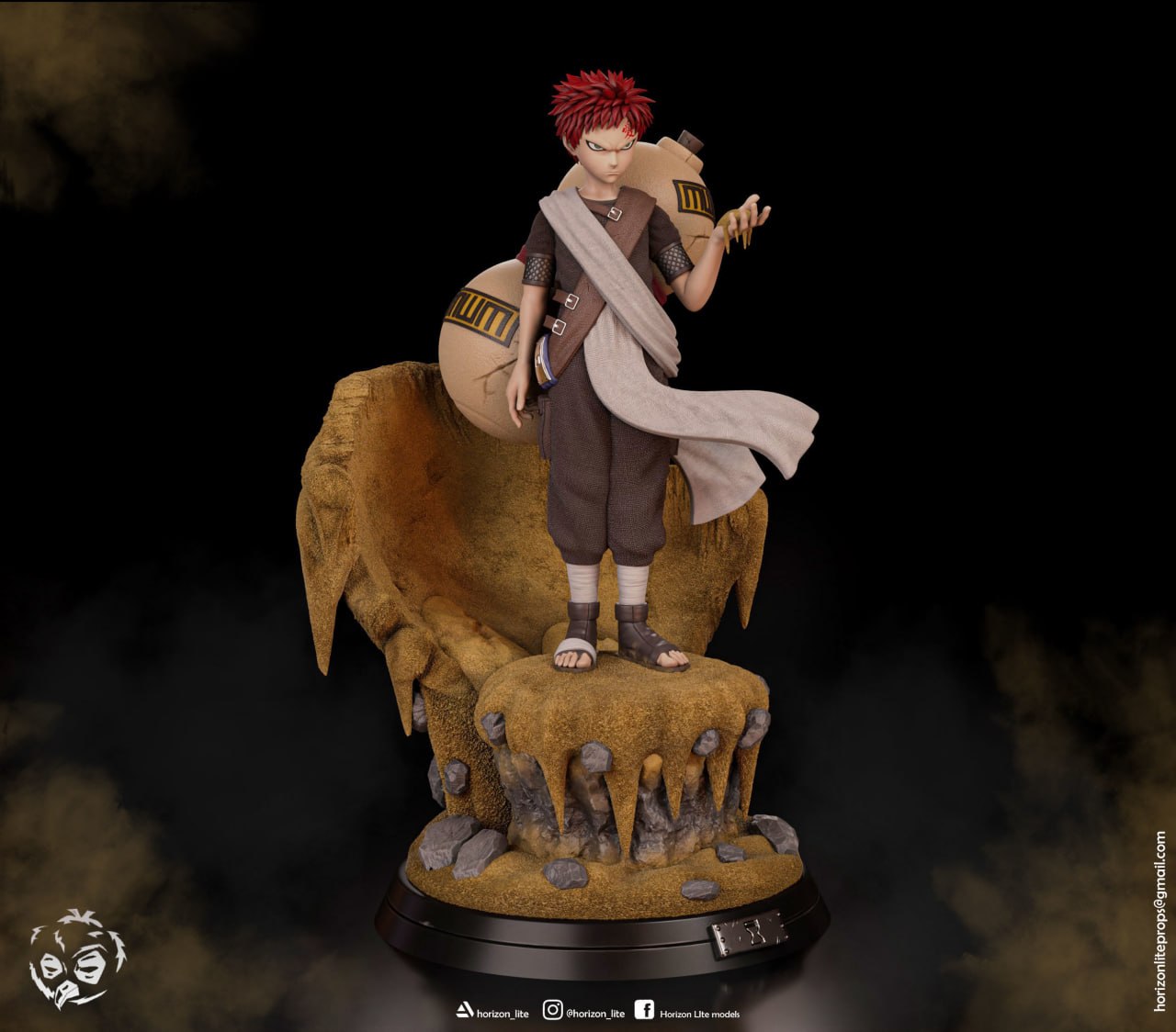 Gaara Naruto Horizon 3D STL