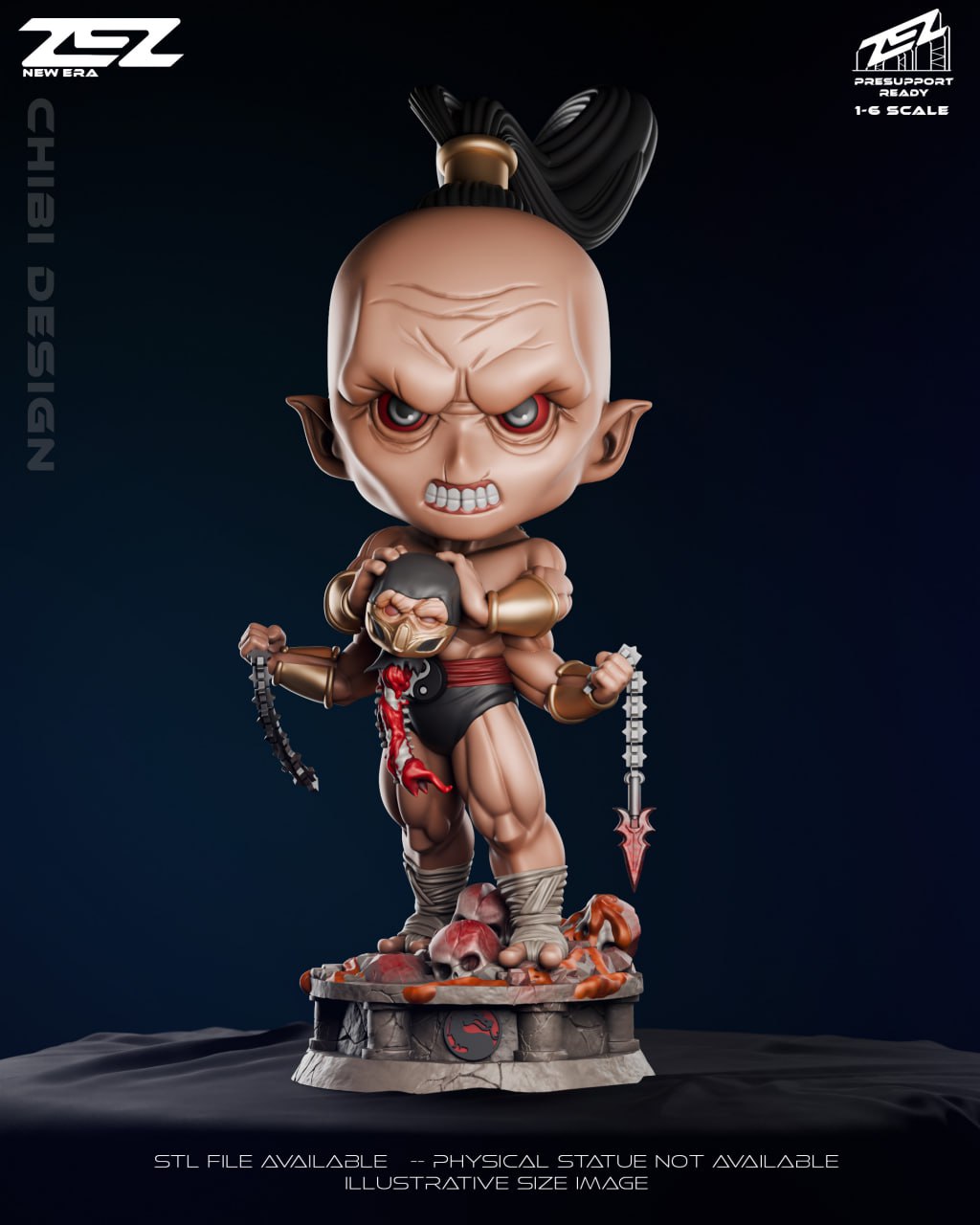 Goro Chibi Zez Studios Mortal Kombat 3D STL