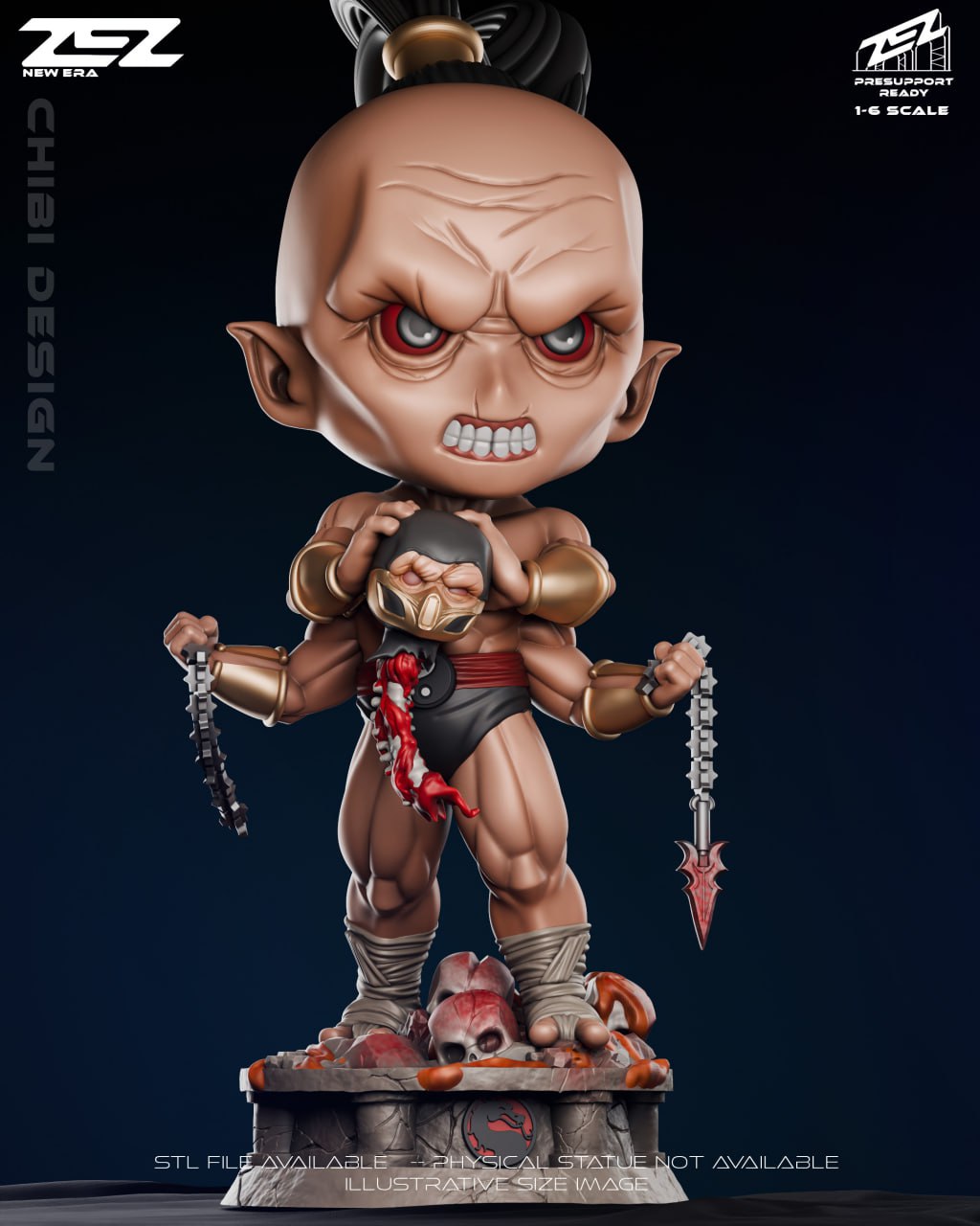 Goro Chibi Zez Studios Mortal Kombat 3D STL