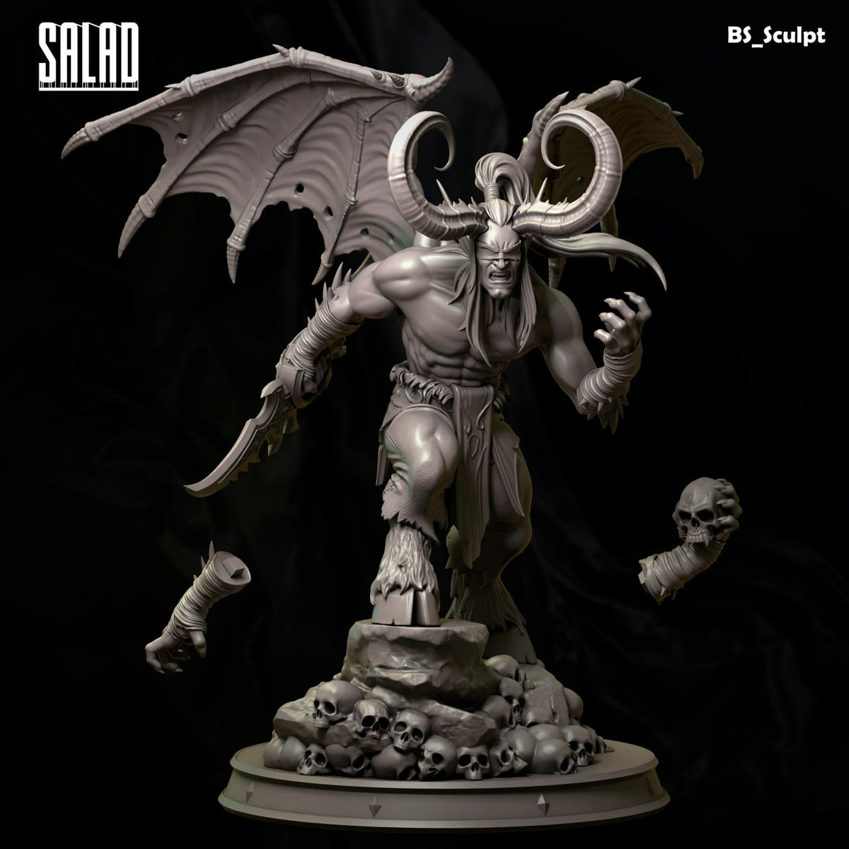 Illidan Stormrage Demon Hunter BS Sculpt World of Warcraft 3D STL